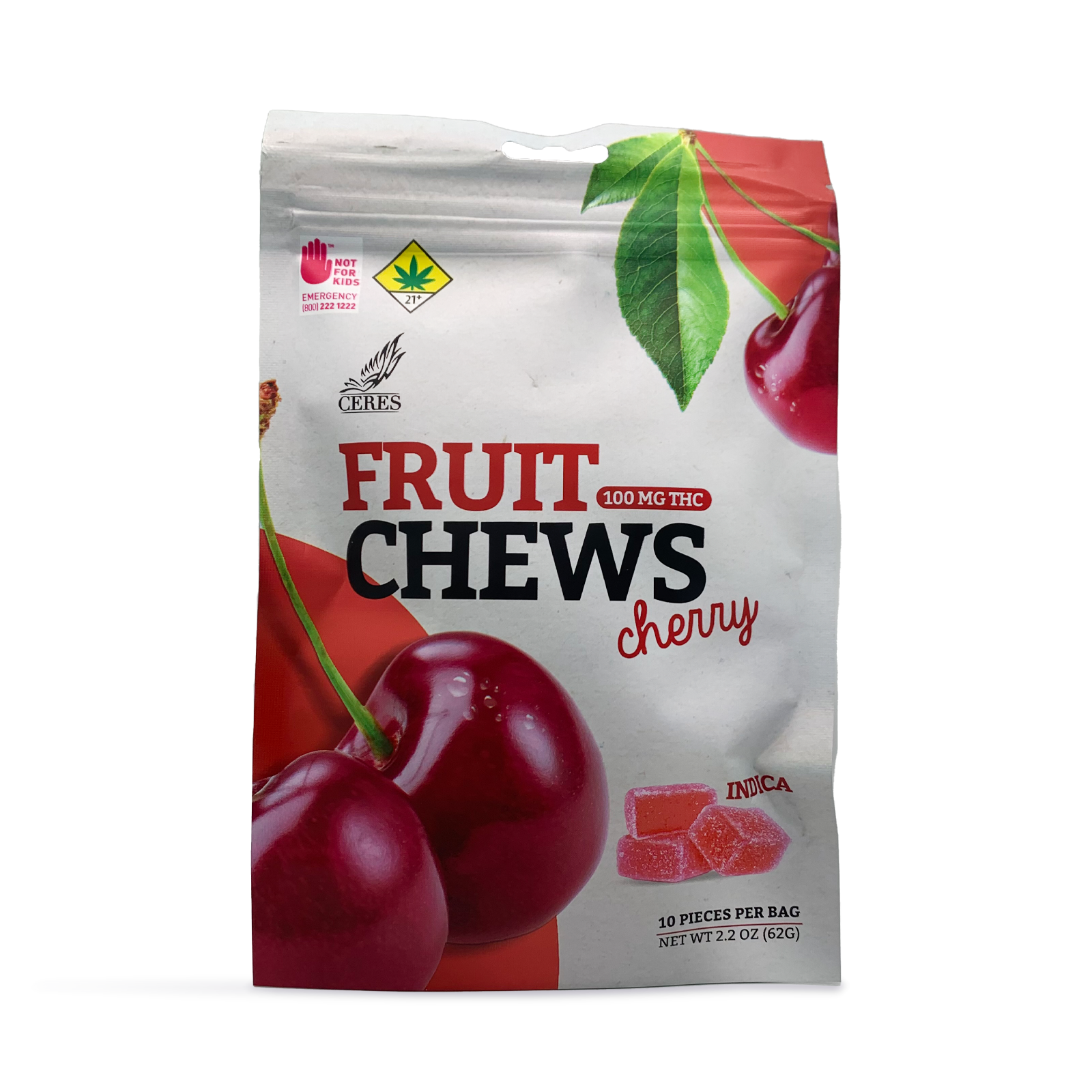 Cherry Indica Fruit Chews 10-Pack | 100mg