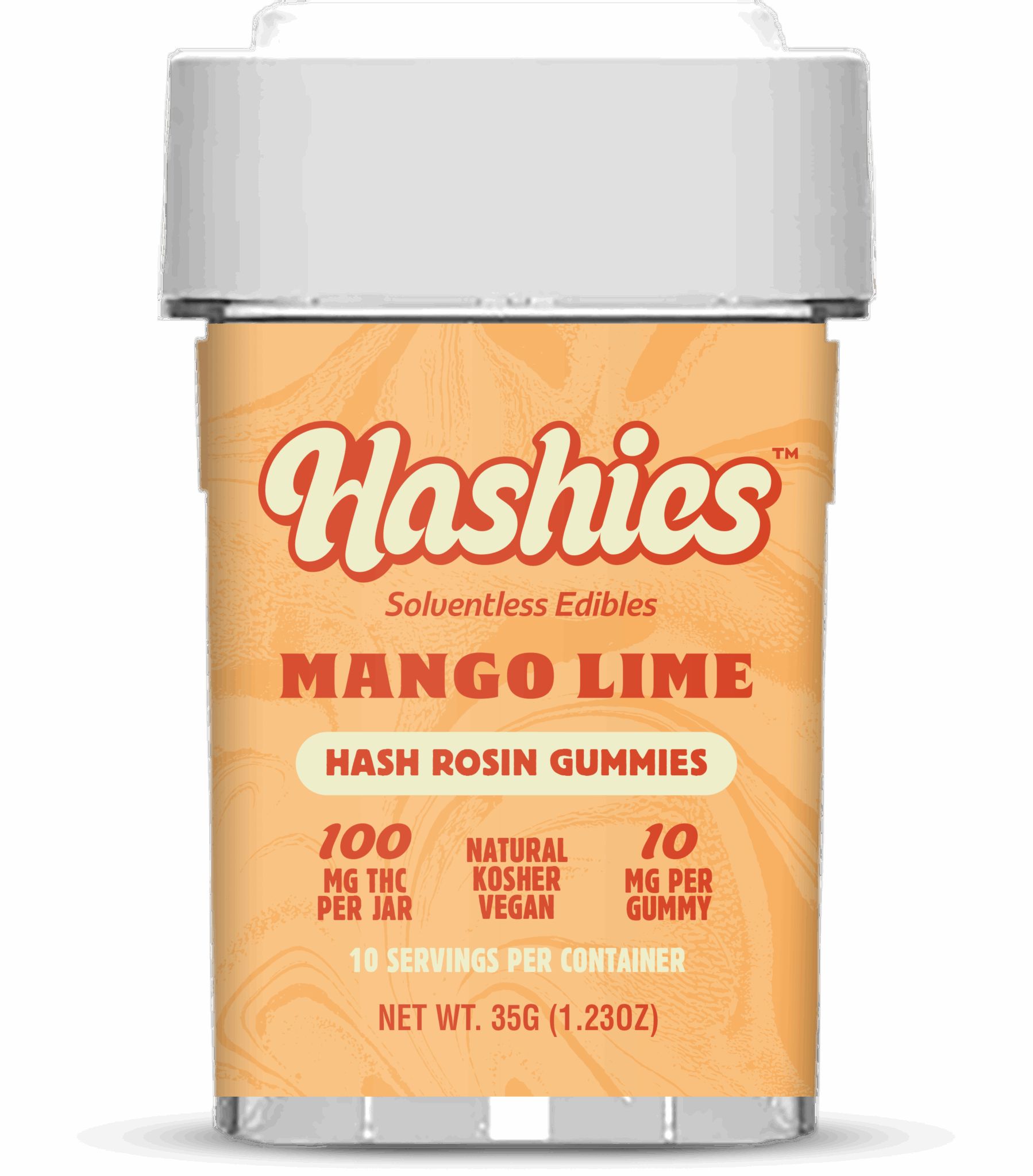 Hashies Mango Lime 10pk 10mg Hash Rosin Gummies