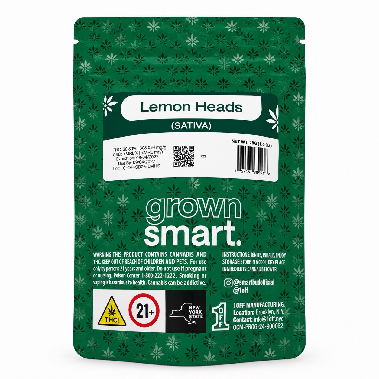 SmartBud Lemon Heads Whole Flower