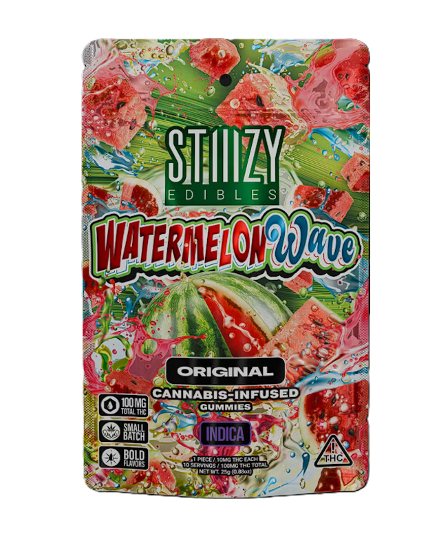 Stiiizy | Watermelon Wave | Indica Gummies 10PK