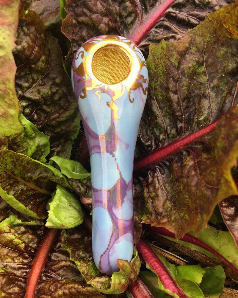 Baby Blue W/ Mother Of Pearl Spoon