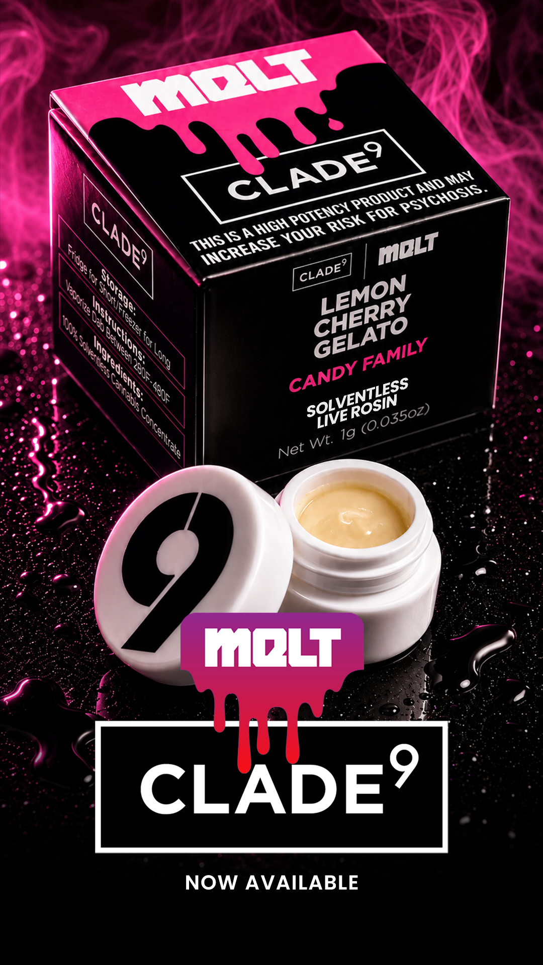Melt | Live Rosin | Lemon Cherry Gelato | 1g