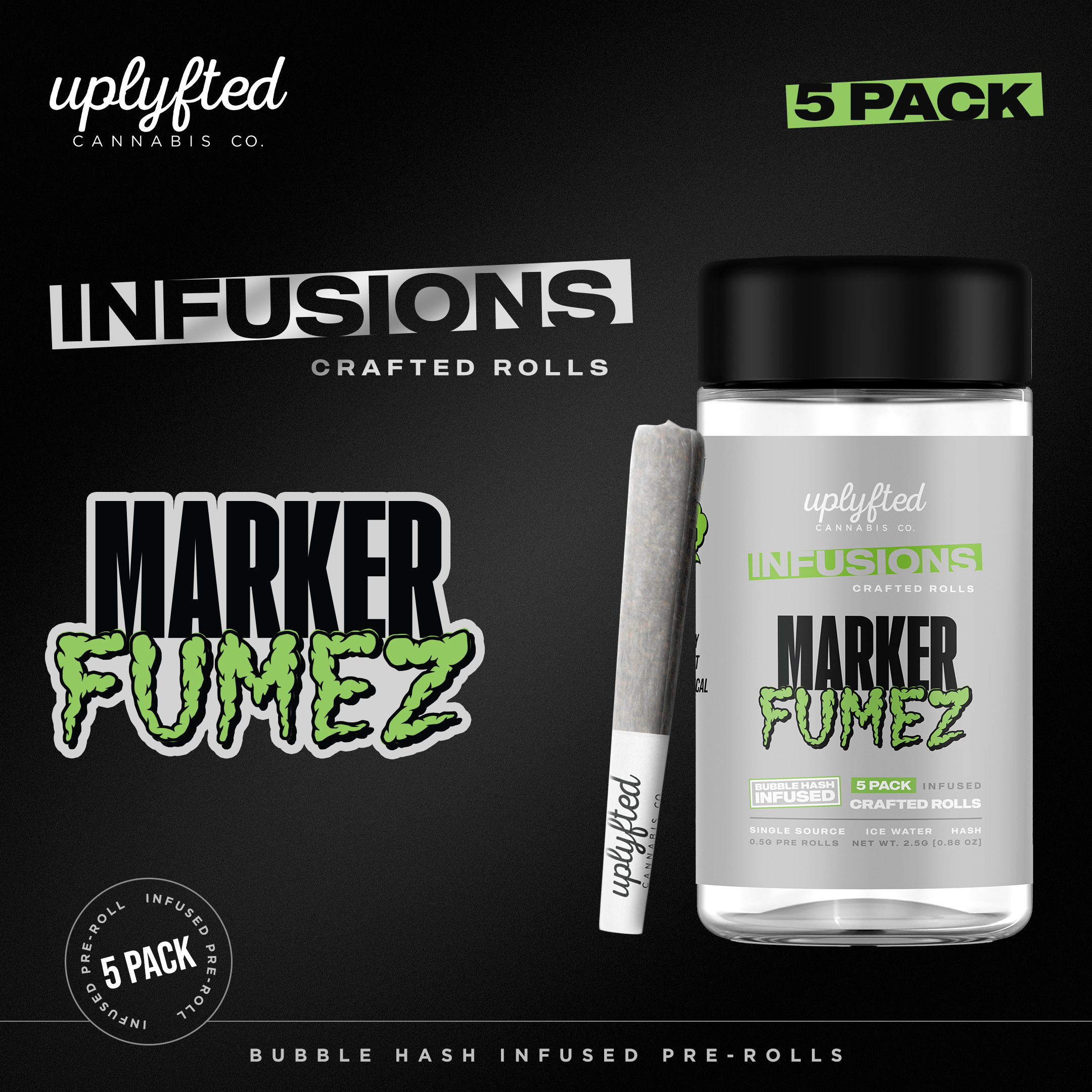 UPLYFTED | MARKER FUMEZ | INFUSED PREROLL | 5PK