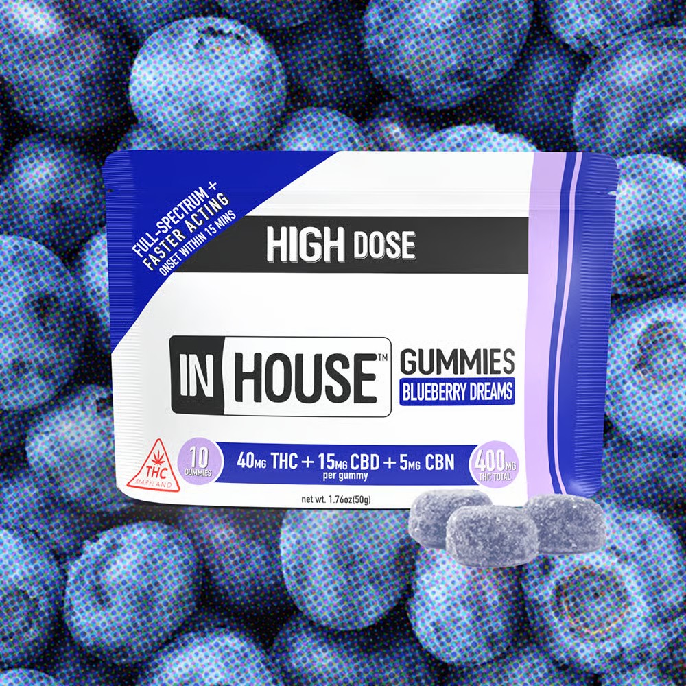 40mg Blueberry Dream Fast Acting Gummies - 400mg - In House