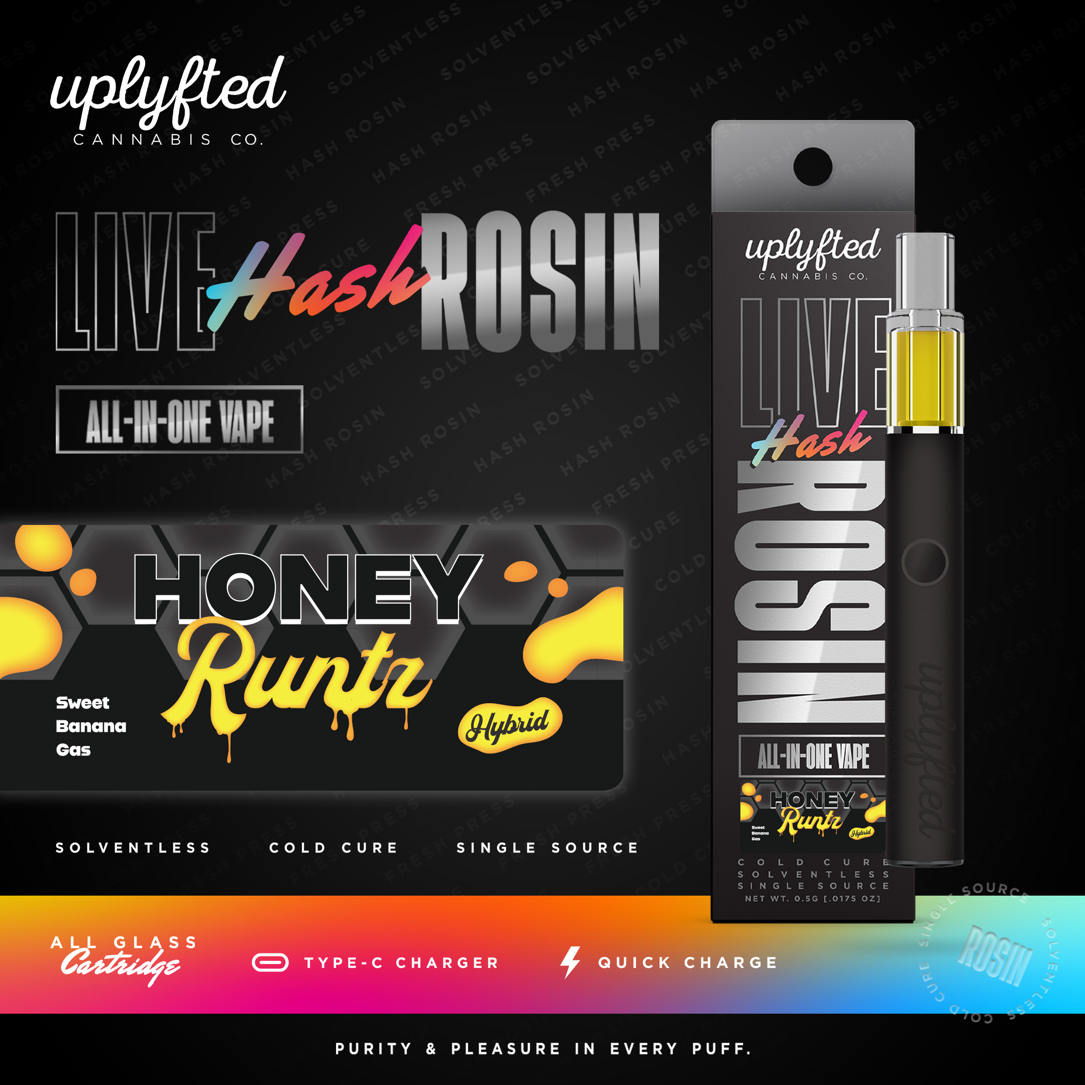 Uplyfted Honey Runtz Live Rosin 0.5g
