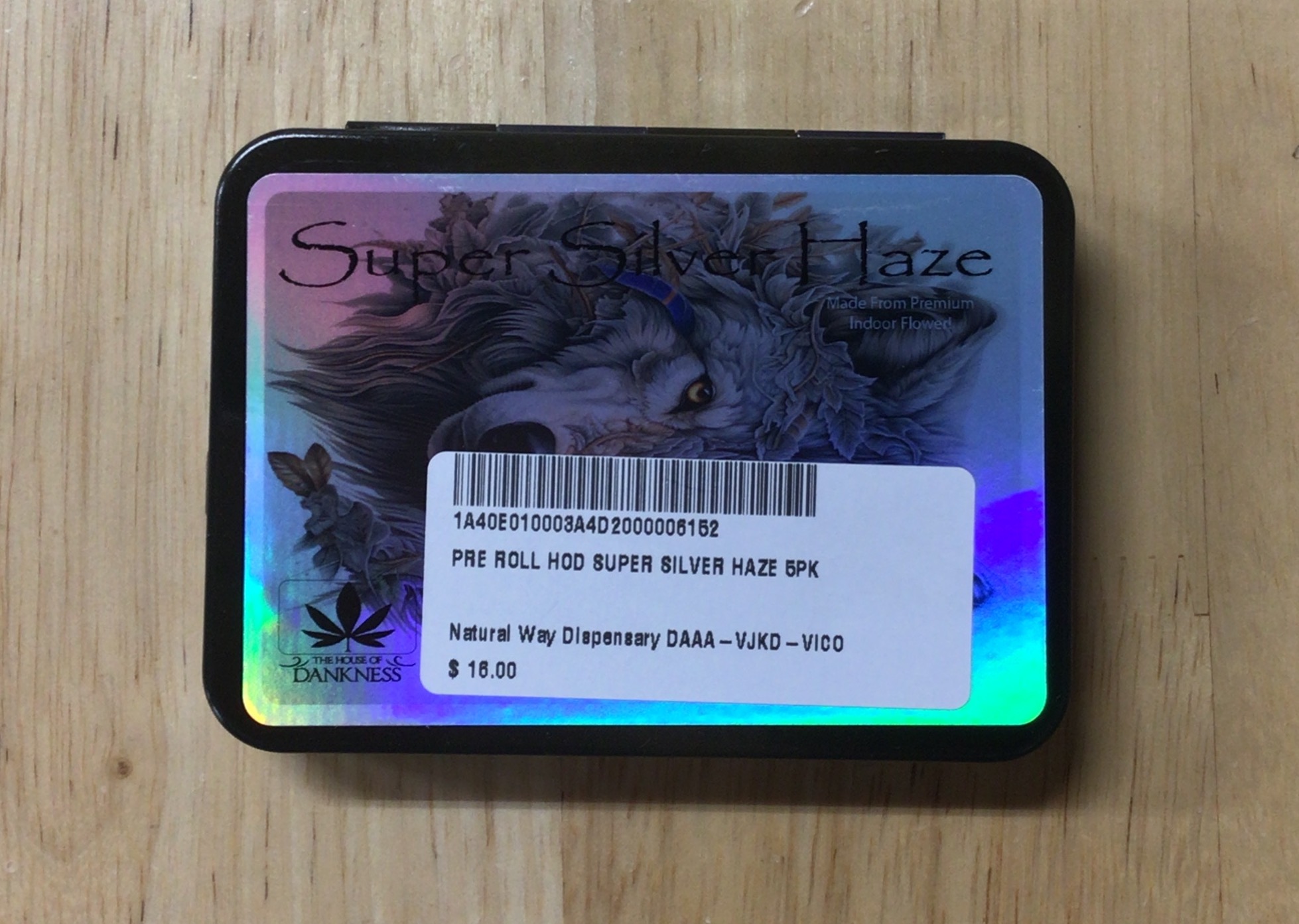 PRE ROLL HOD SUPER SILVER HAZE 5PK