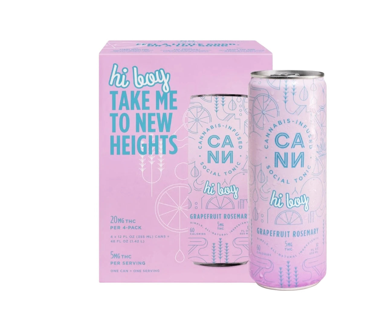 EDIBLE (BEVERAGE) - 4PK - HI BOYS GRAPEFRUIT ROSEMARY