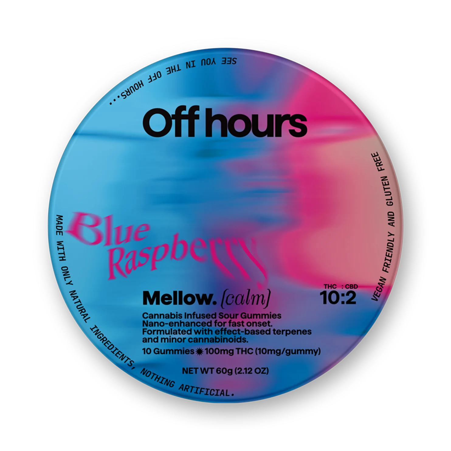 Off Hours | Blue Raspberry - Mellow | 100mg Gummies