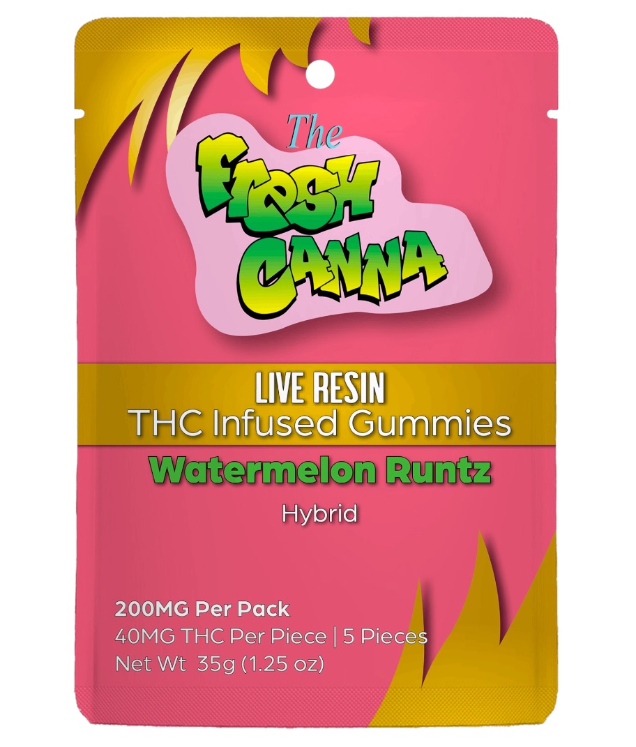 Fresh Canna - 200mg Live Resin Gummies - Watermelon Runtz