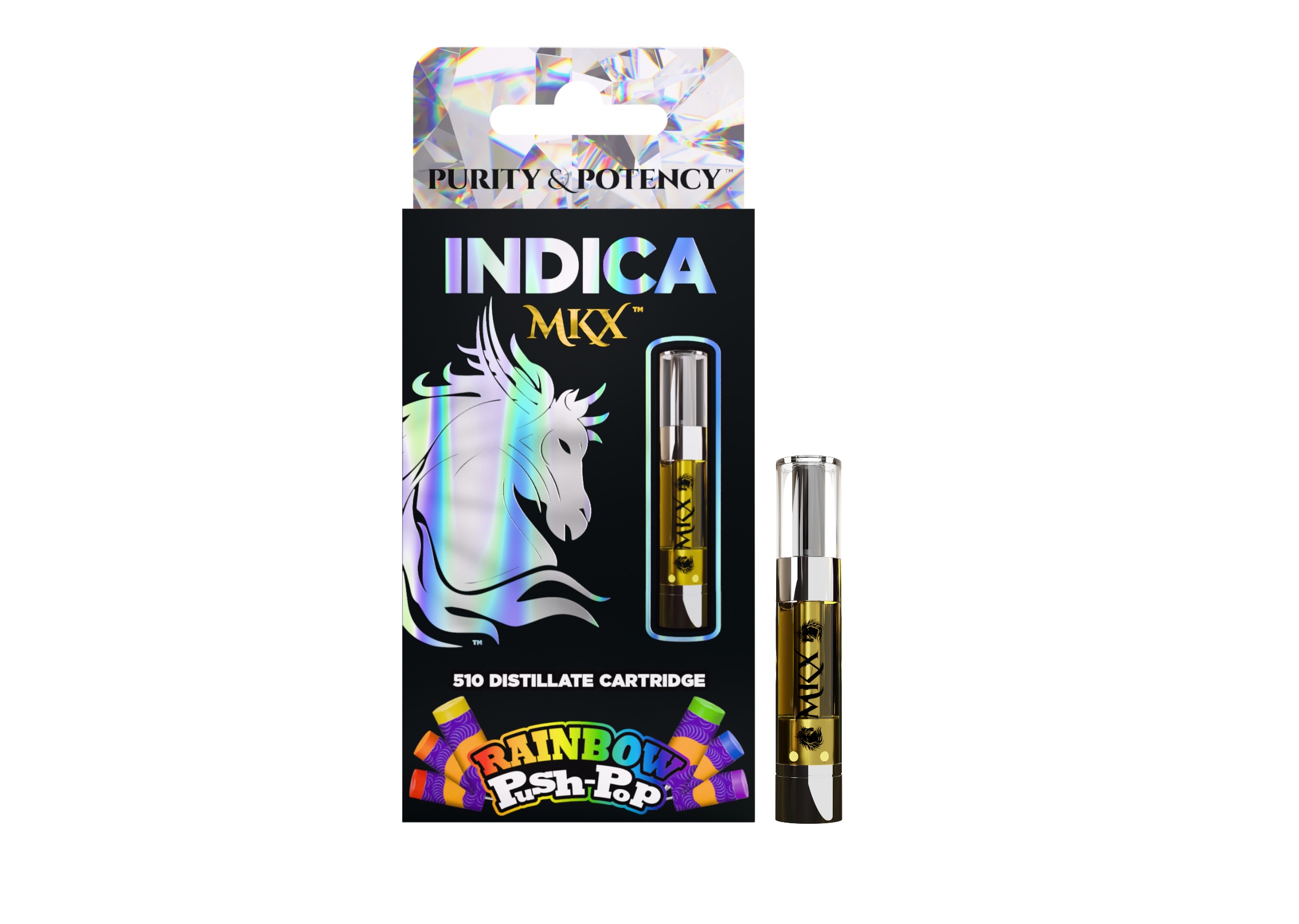 MKX 1 Gram 510 Thread Carts - Rainbow Push Pop (Indica)