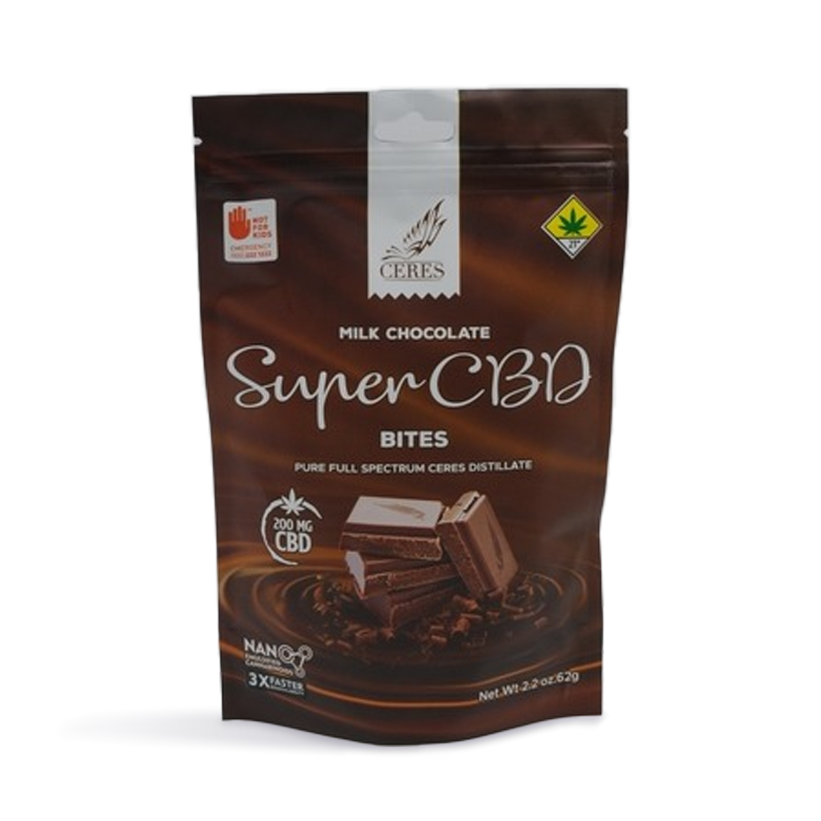 Super CBD Milk Chocolate Bites 10-Pack | 200mg