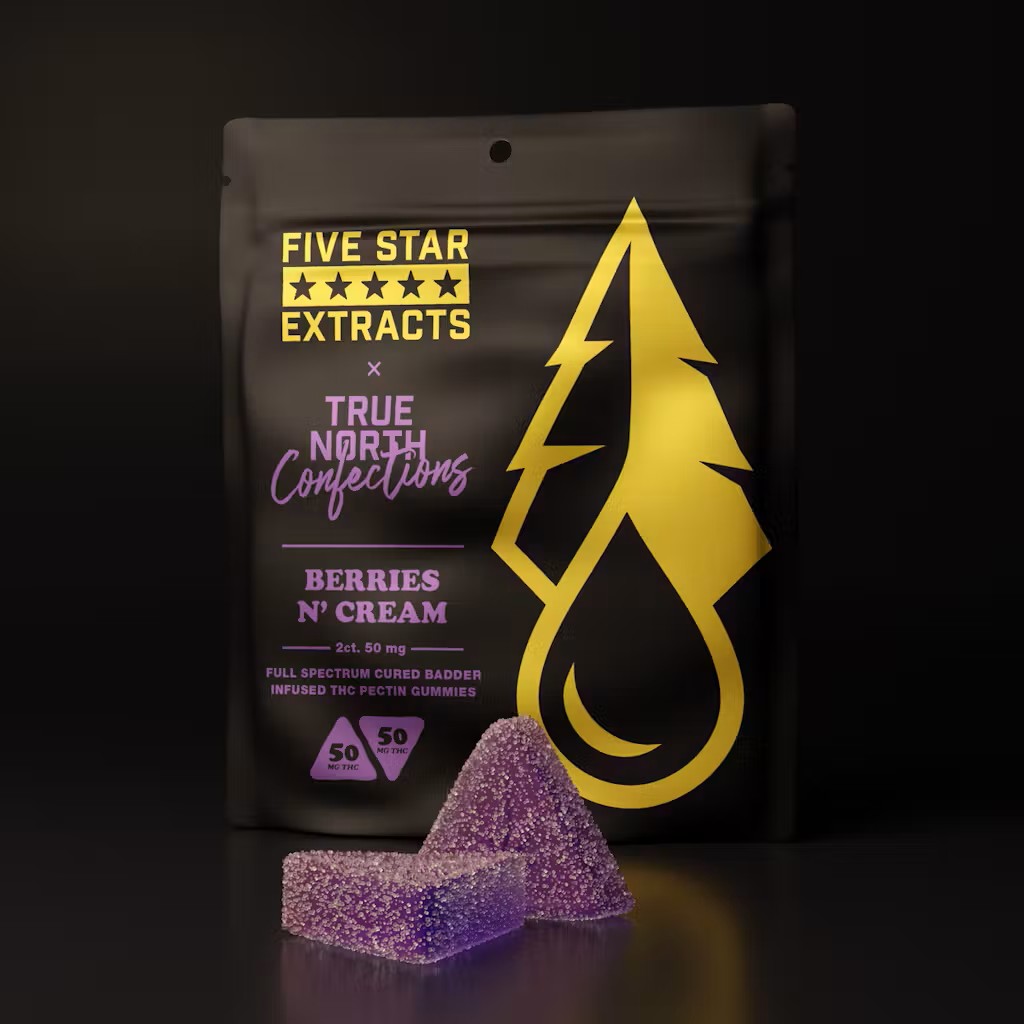 Five Star Extracts Berries & Cream Edible Gummies 200mg