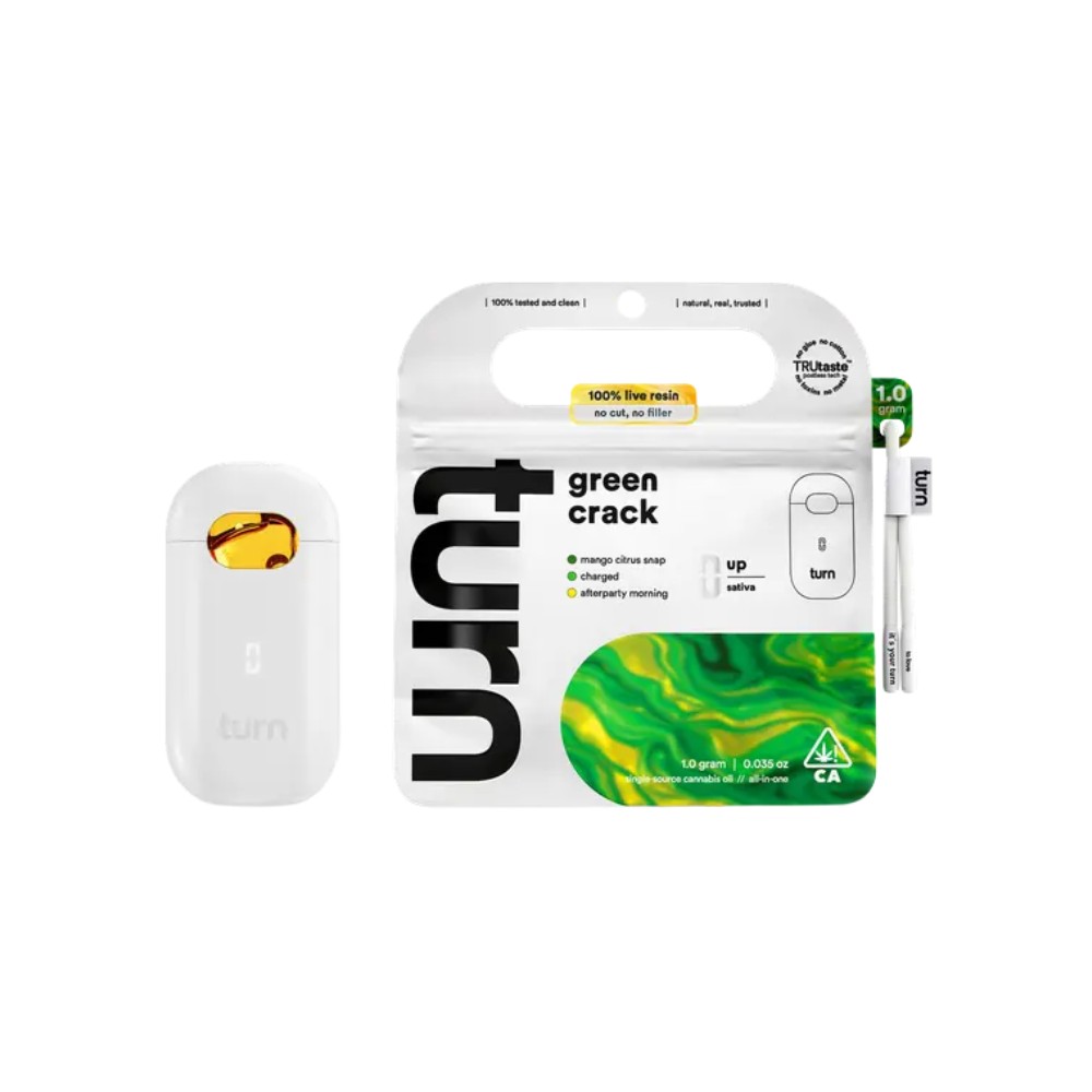 turn - Green Crack (s) - Turn Up Live Resin All In One - 1g