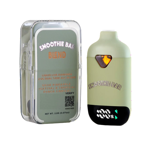 Smoothie Bar | Sour Pineapple (S) x Tropical Punch (I) | Liquid Live Diamonds Dual All-In-One Vape 2G