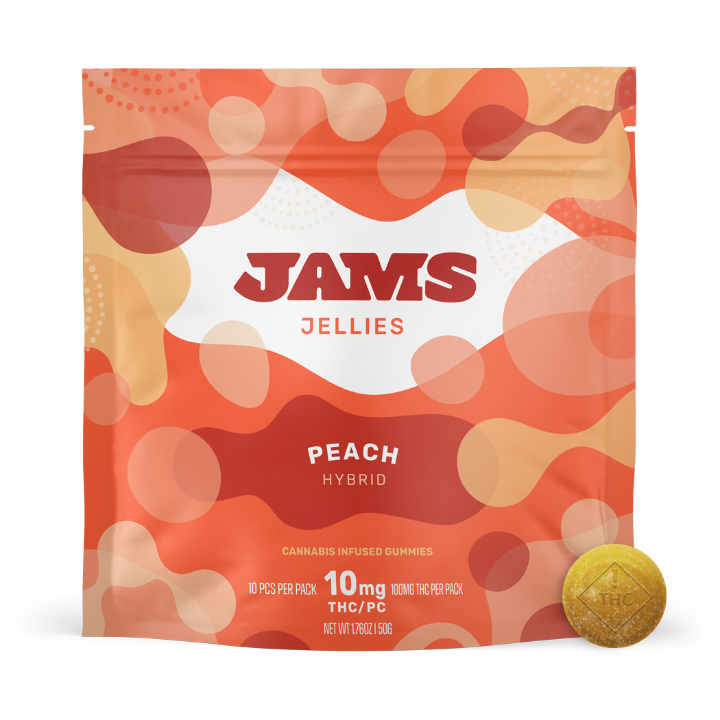 Jellies Edibles 10pk/100mg- Peach