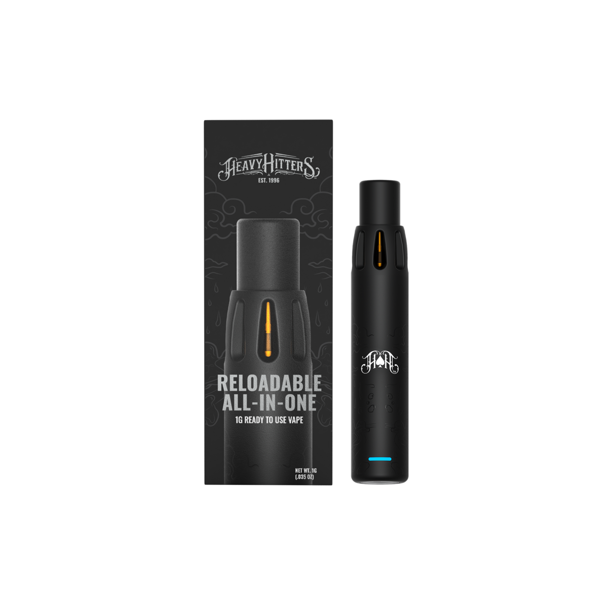 Blackberry Kush | Indica - Ultra Extract High Potency Oil - 1G Reloadable POD AIO | 1g by Heavy Hitters - vapes cannabis product