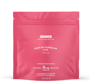 JAMS | Edibles | Fast Acting Jellies | Sour Watermelon Lime | 20 Pk | 100mg