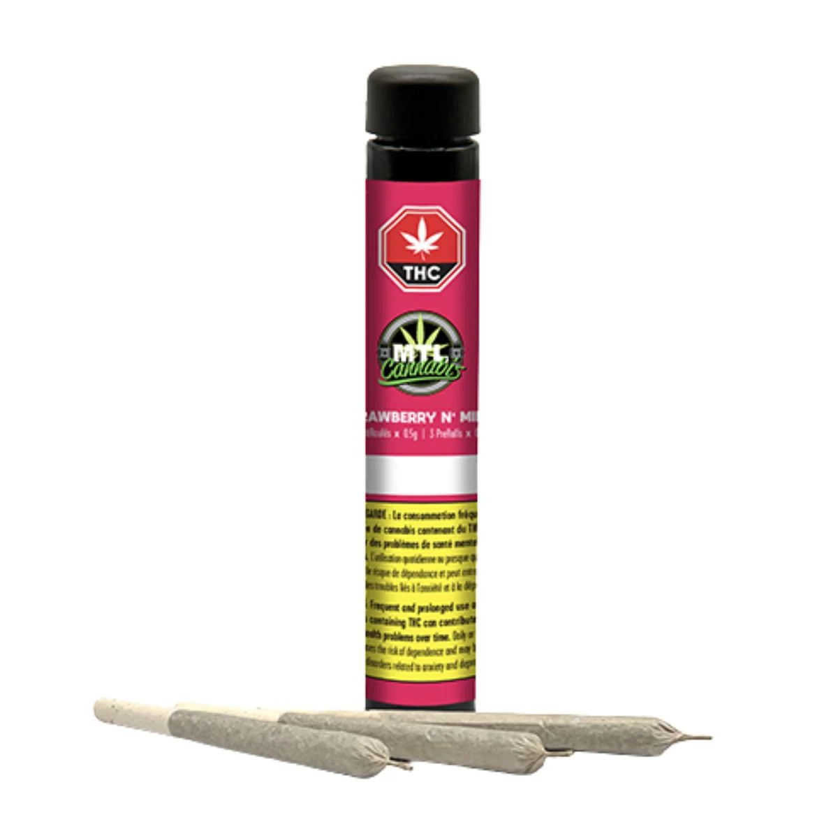 Strawberry N' Mintz 3x0.5g Pre-Rolls | 1.5g
