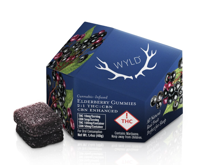 WYLD - Gummies 2:1 - Elderberry (I) (100mg THC/50mg CBN)