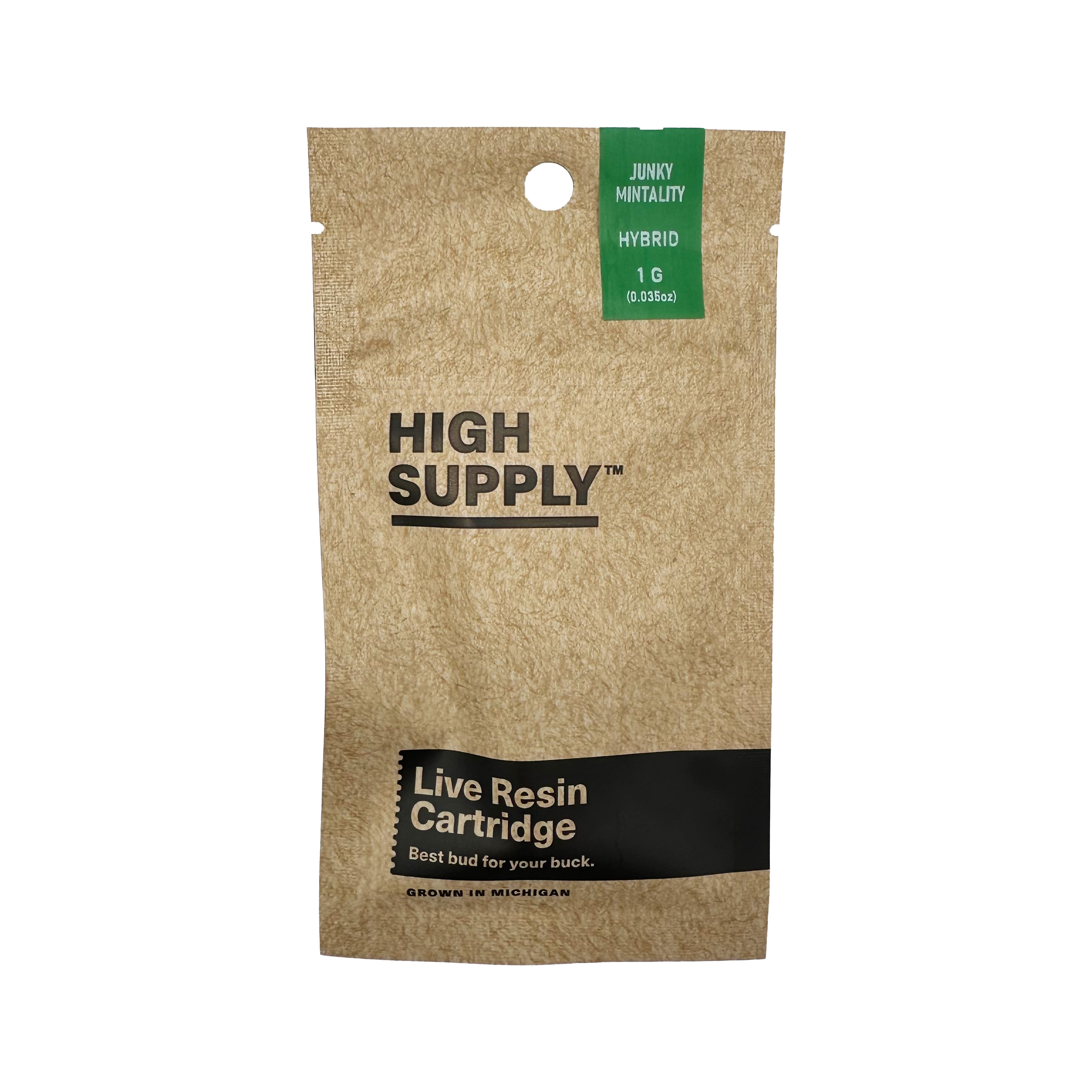 High Supply | 1g Live Resin Vape Cart | Junky Mintality