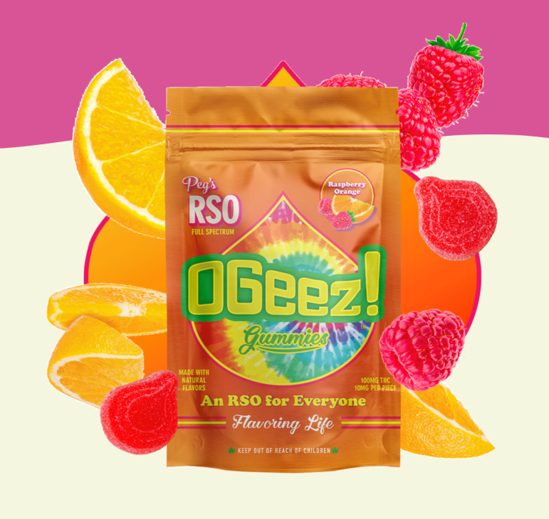 OGeez - Pegs Raspberry Orange RSO - Edibles - 100mg