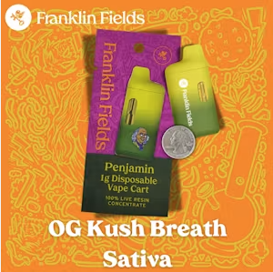 FRANKLIN FIELDS PENJAMIN | 1G LIVE RESIN DISPOSABLE | OG KUSH BREATH