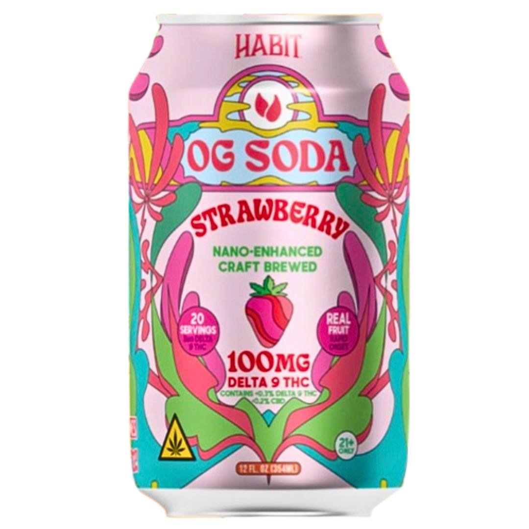 Habit - THC Soda - OG Soda - 12oz - 100 MG - Strawberry