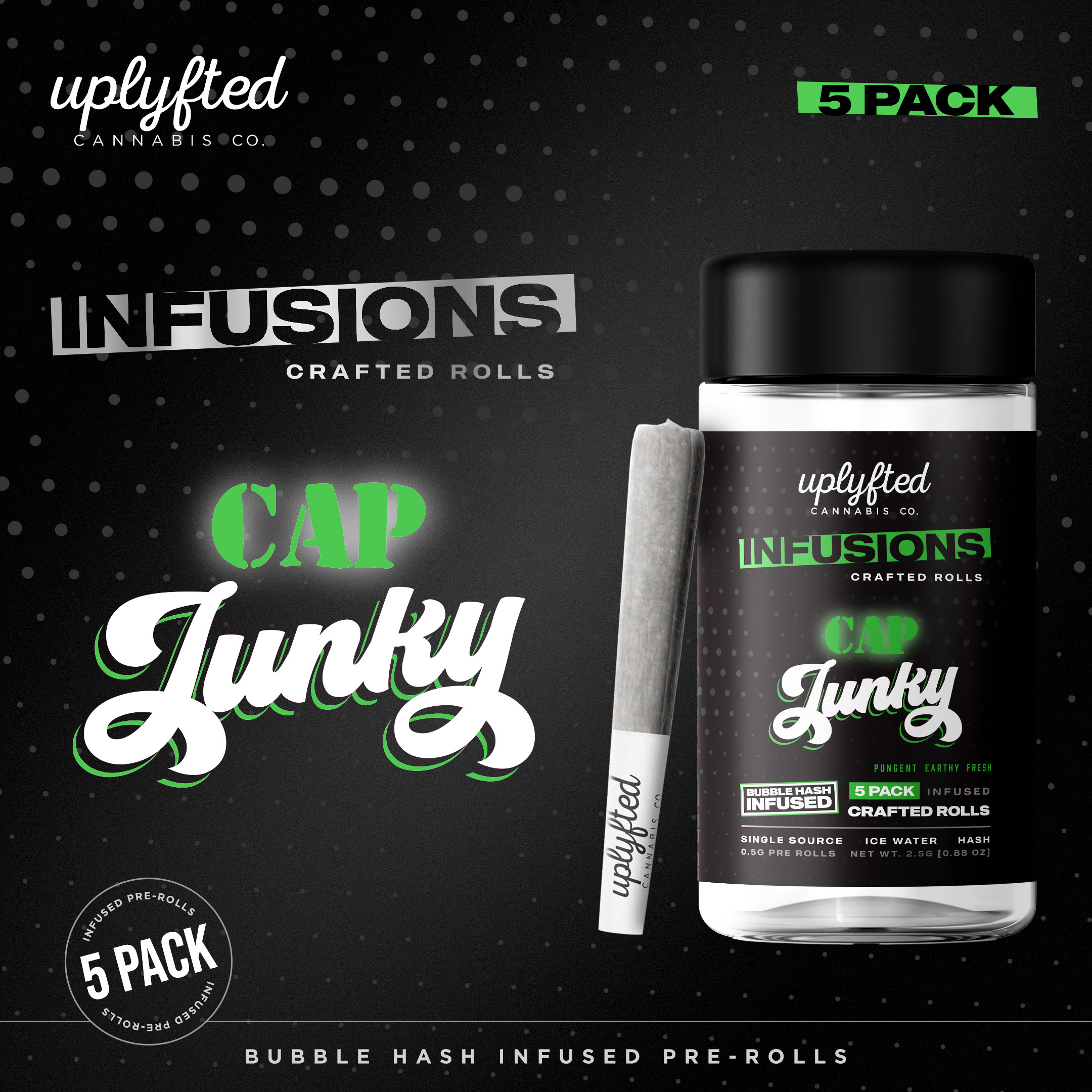 UPLYFTED | CAP JUNKY INFUSED PREROLL 5pk