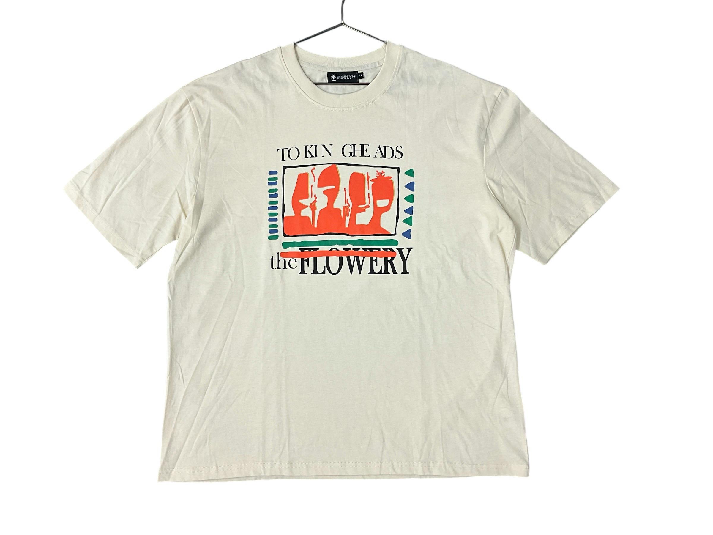 Cream Toking Heads Tee L