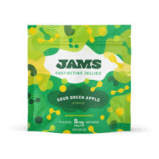 Jams Fast Sour Green Apple 50mg Gummies