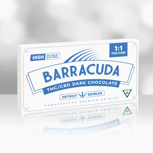 Barracuda Bar - Dark Chocolate 1:1 THC:CBD - 200mg