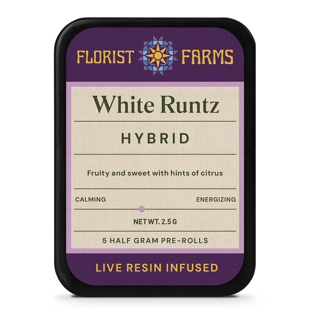 White Runtz | Live Resin Infused | Half Gram Pre-Rolls | 5pk