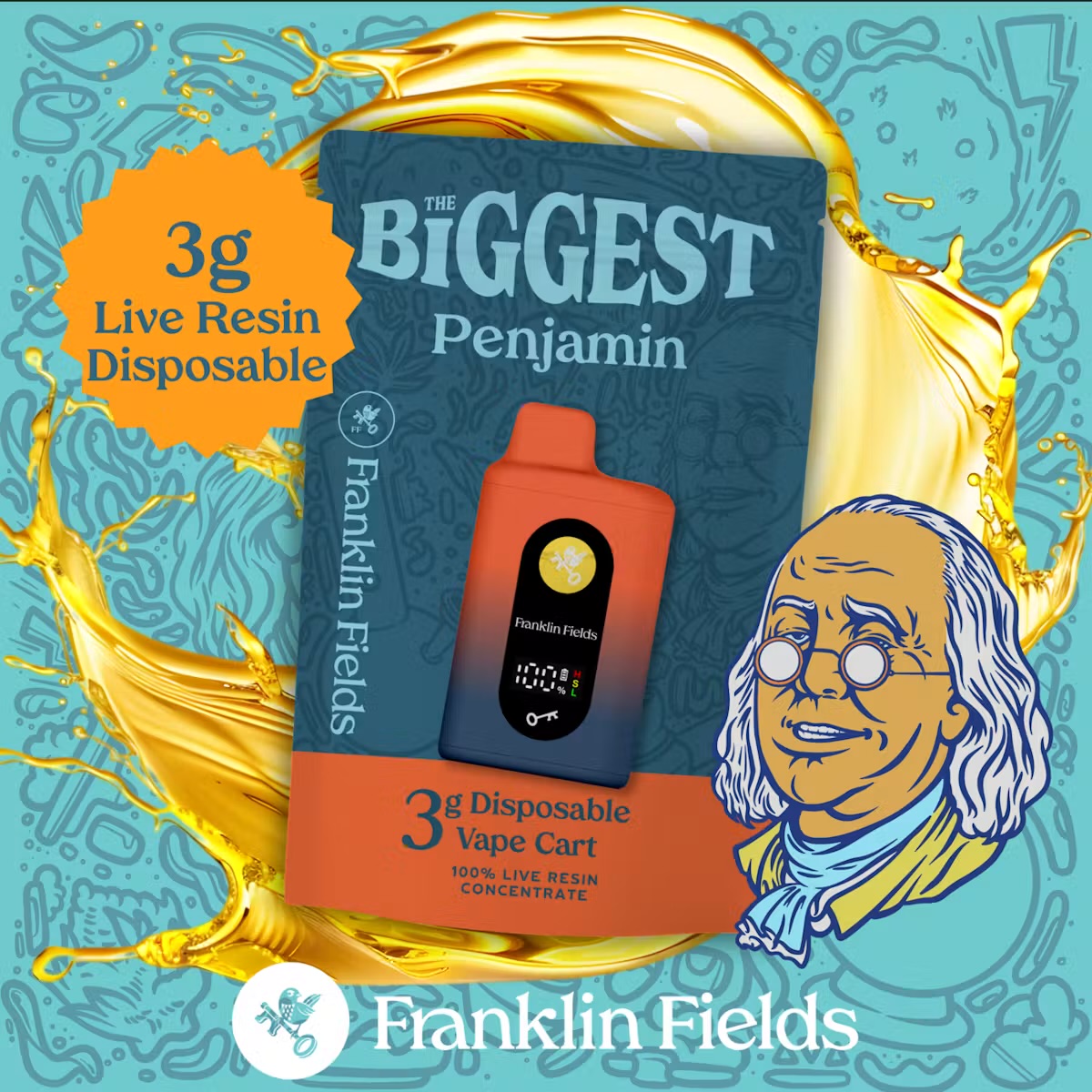 Franklin Fields Gas Berry Live Resin Penjamin 3.0g