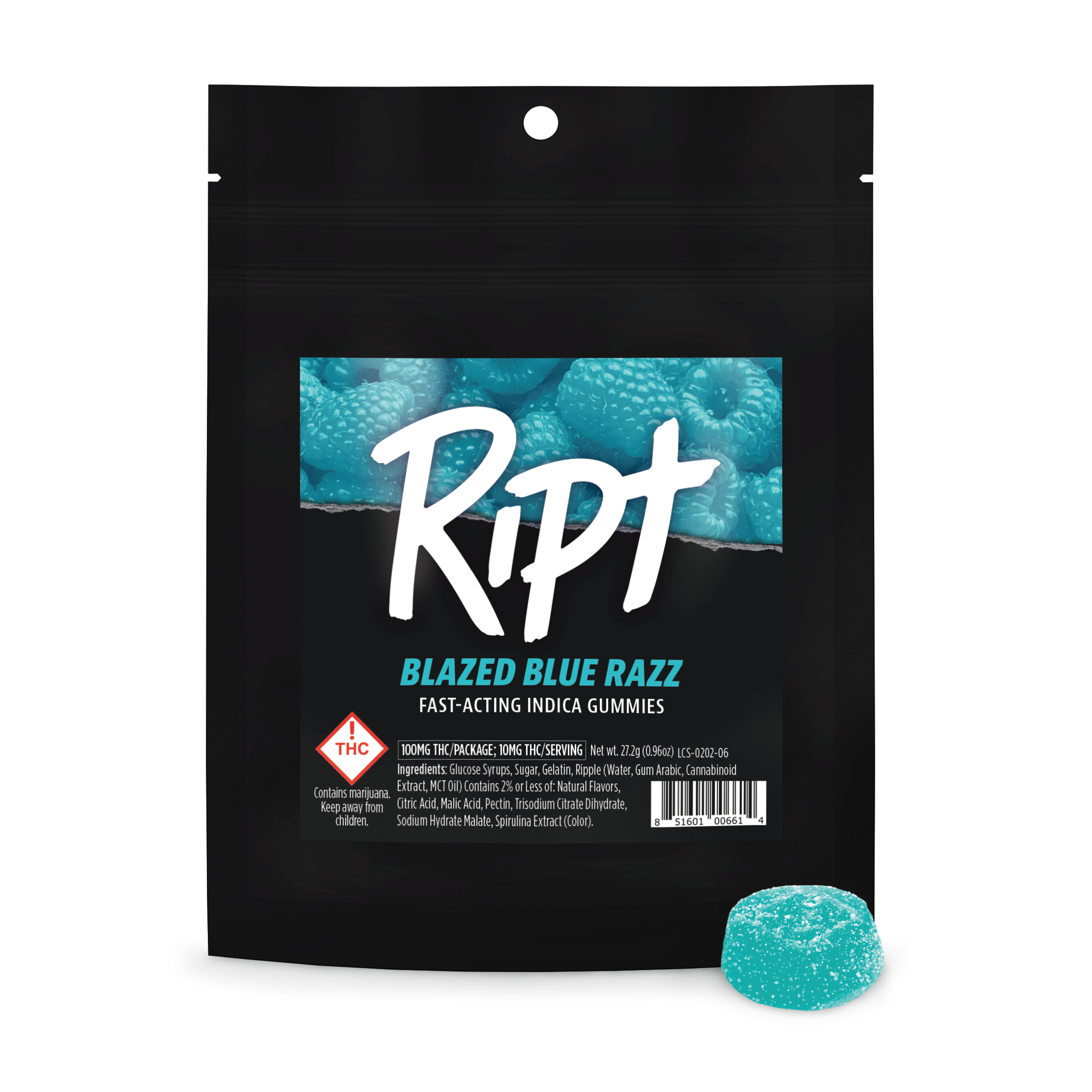 Ript - Blazed Blue Razz (I) 100mg
