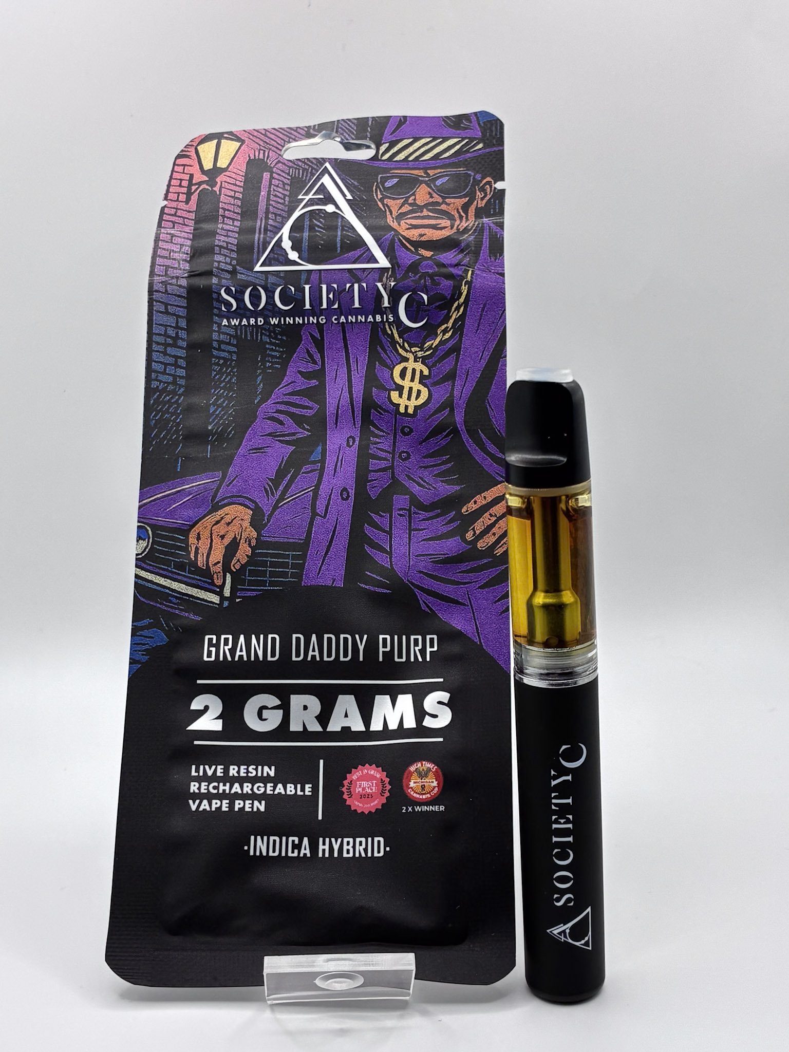 Disposable | Live Resin | Grand Daddy Purp | 2g | Society C