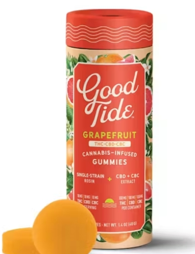 Good Tide | Grapefruit 1:1:1 THC:CBD:CBC Sativa | Gummies | 10 ct | 100 mg