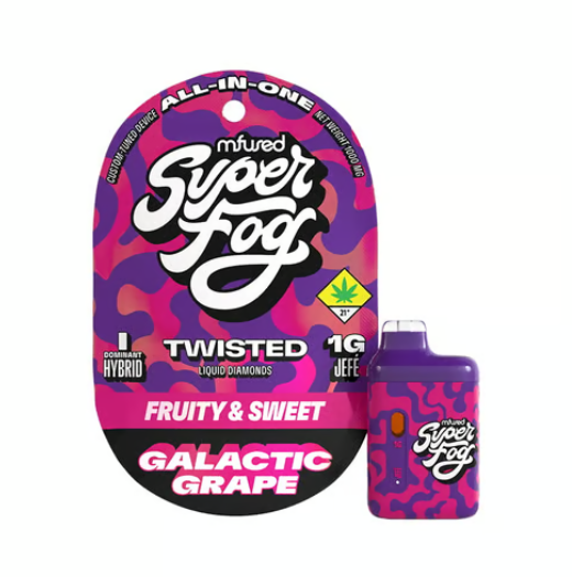 MFUSED TWISTED SUPER FOG Disp 1000mg: Galactic Grape