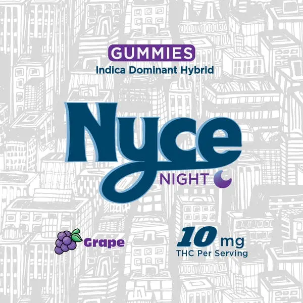 Nyce | Grape Night Gummies 10pk | 100mg