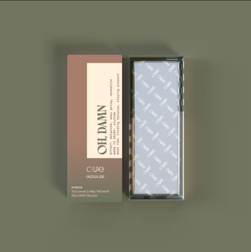 Cuue Edibles Chocolates 10pk/100mg- Mint Milk Chocolate