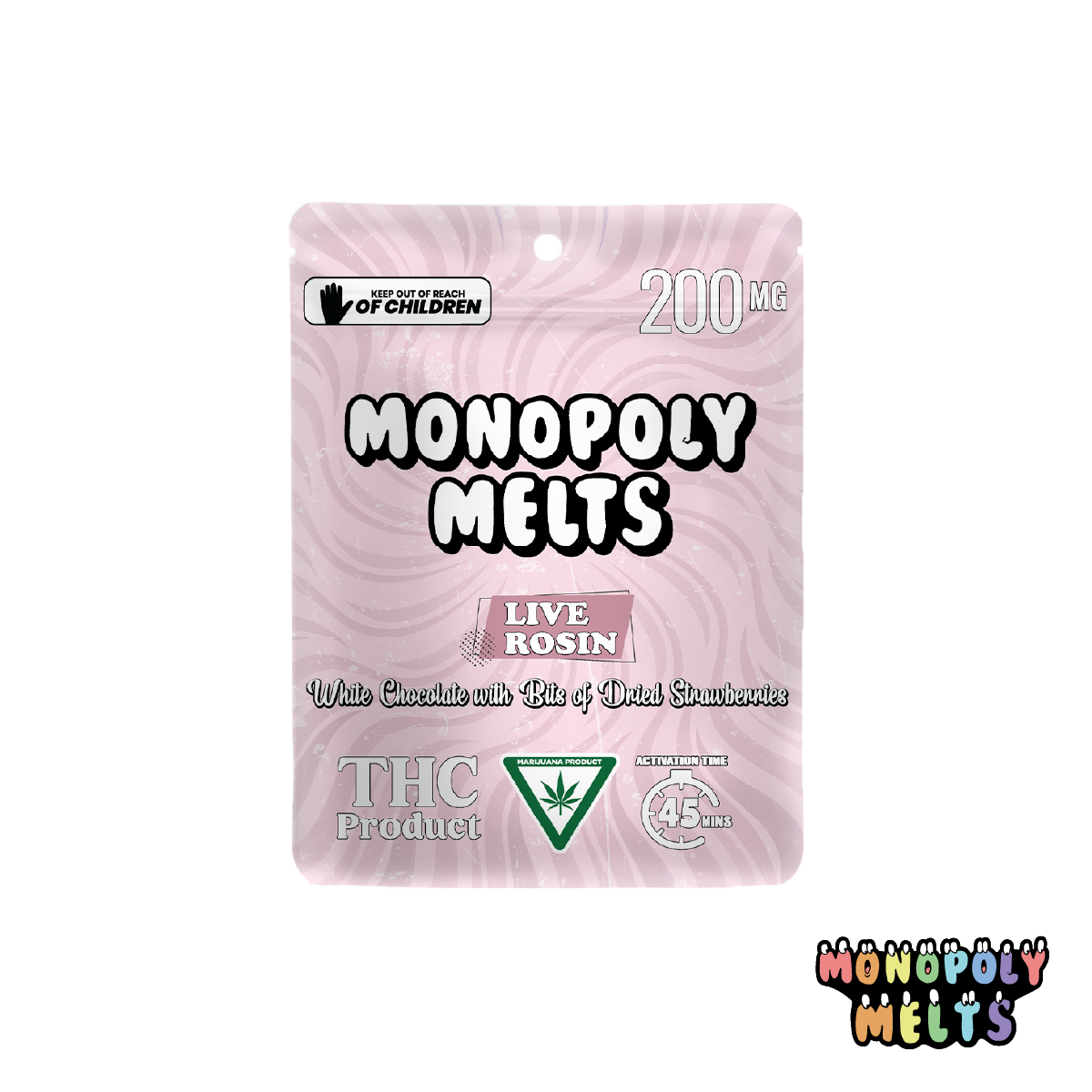 MONOPOLY MELTS | STRAWBERRY WHITE CHOCOLATE | ROSIN | 200MG
