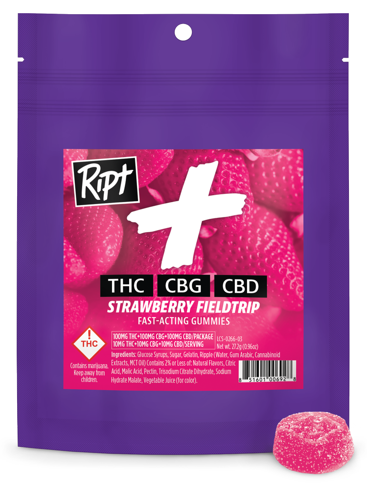 Strawberry Fieldtrip (H) 1:1:1 CBD:CBG:THC | Ript