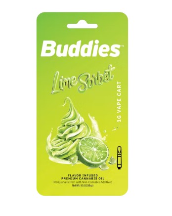 Lime Sorbet Flavored Distillate - Cartridge - Buddies