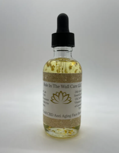 Hole in the Wall Care LLC - 2oz 24K Gold Infused CBD Face Serum 100mg