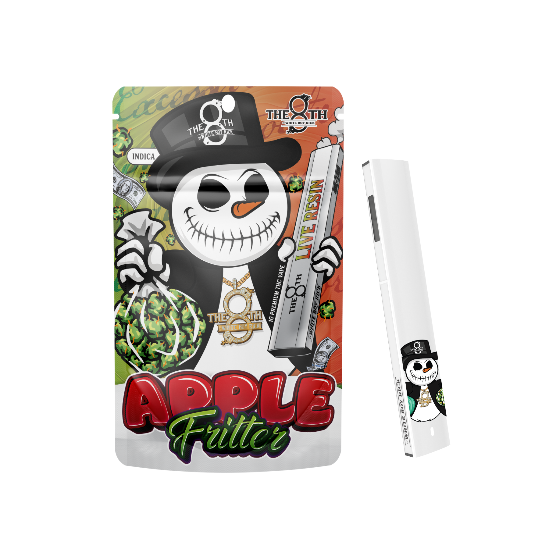White Boy Rick - 1G Live Resin Disposable - Apple Fritter