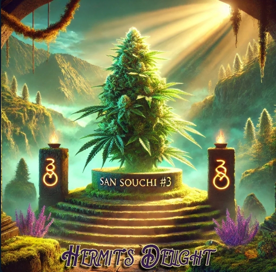 HERMITS DELIGHT PRE-PACK FLOWER SAN SOUCHE #3 (I/H) 3.5G