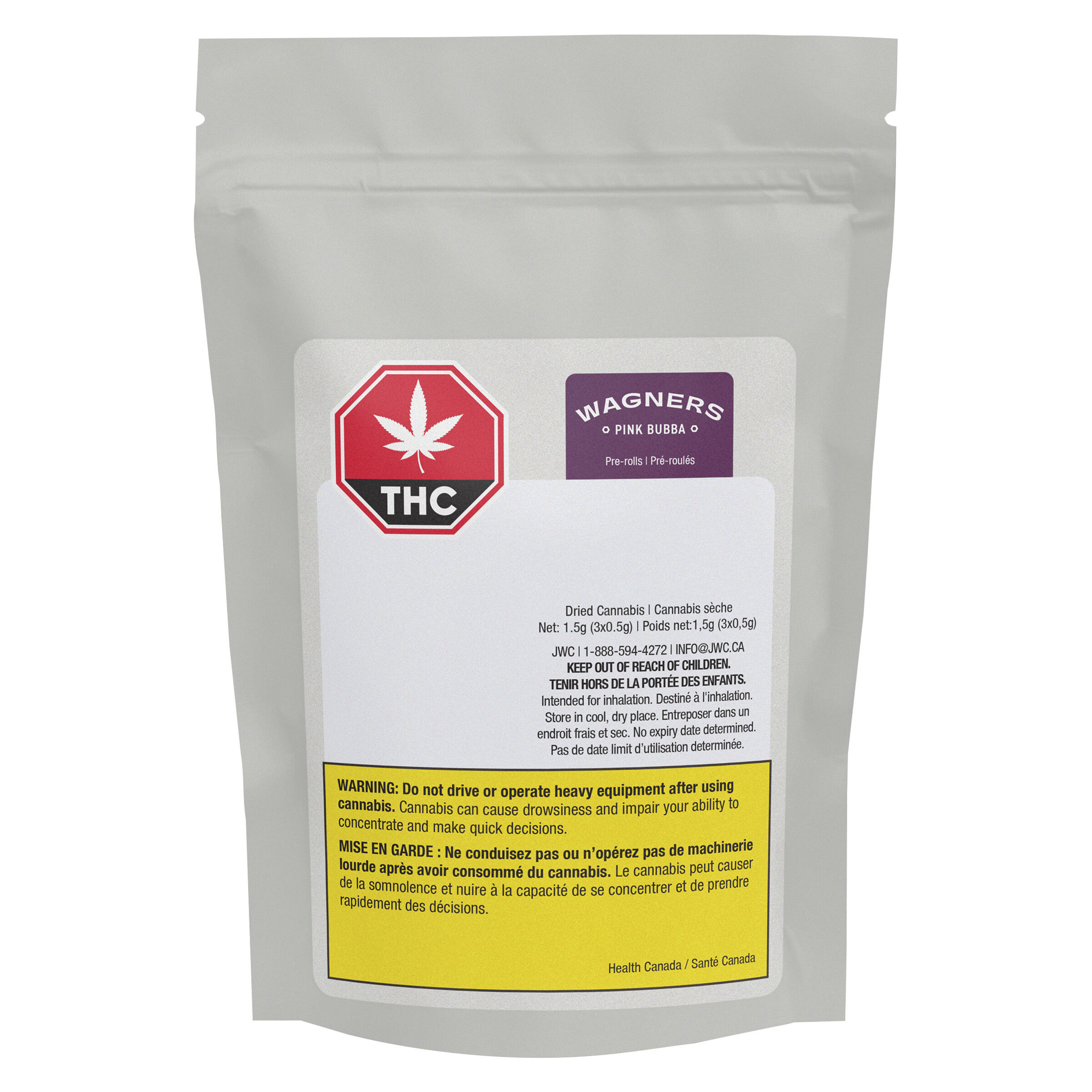 WAGNERS - Pink Bubba Pre-Rolls - 3x0.5g