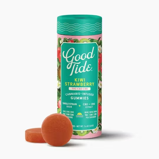 Kiwi Strawberry CBG:CBD:THC Solventless Hash Rosin Gummies | 100mg