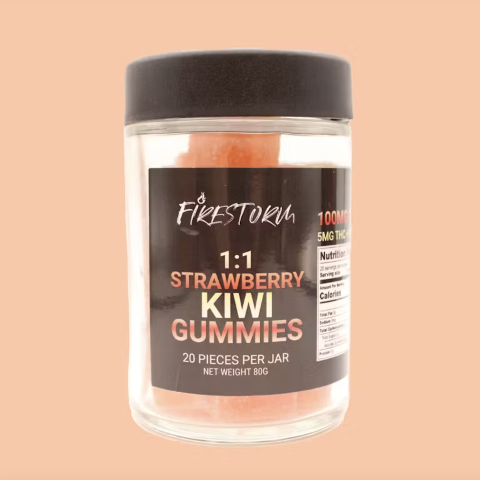 100mg 1:1 Gummies | Strawberry Kiwi