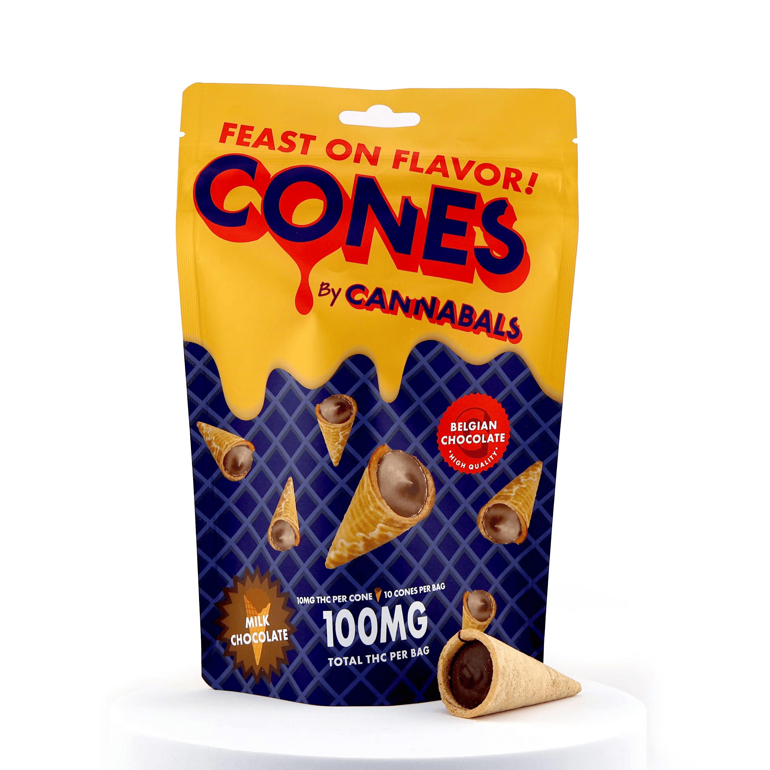 Cannabals | Milk Chocolate | Cones | 10pk | 100mg | .1g by Cannabals - edibles cannabis product
