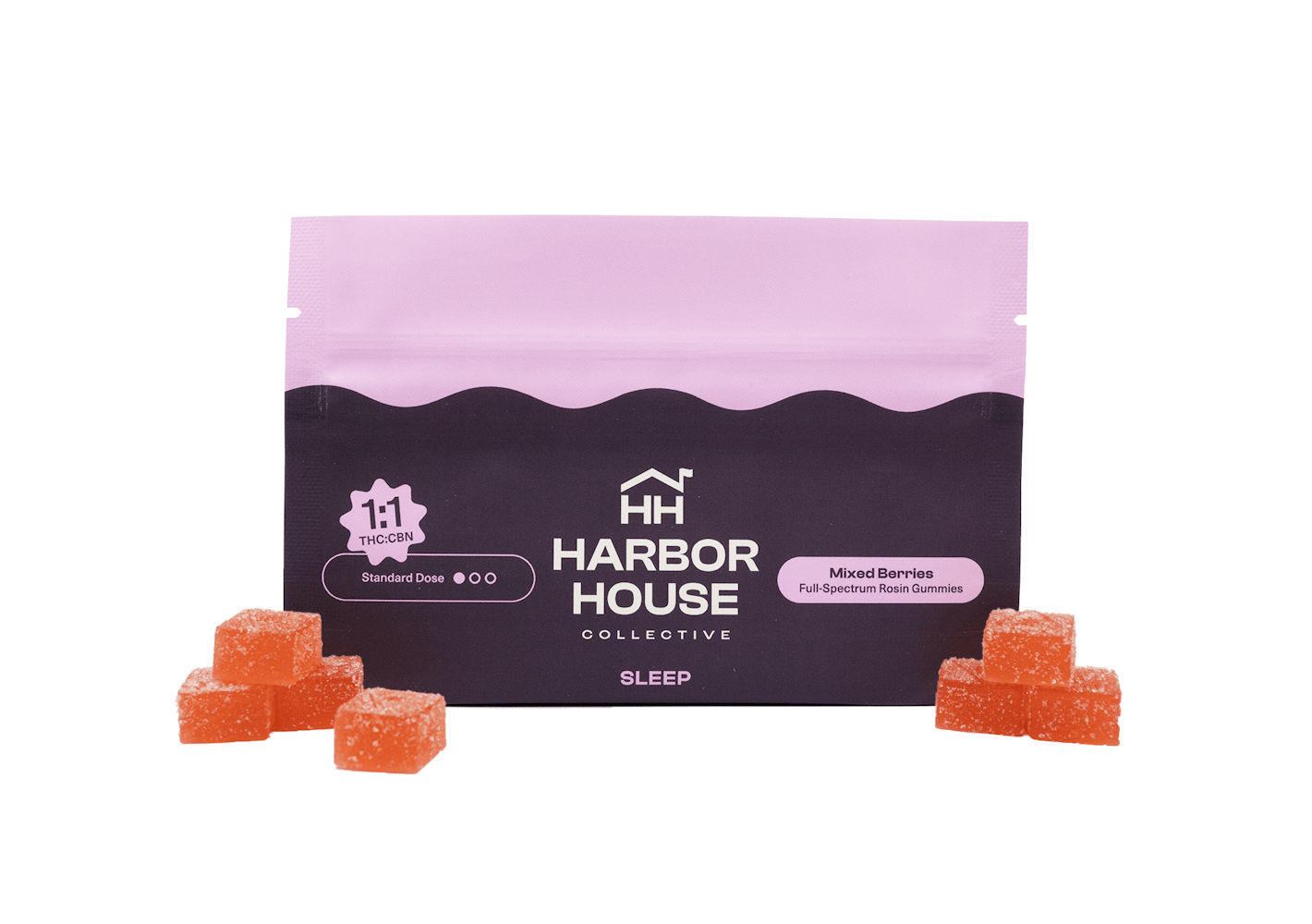 Harbor House | Rosin Infused Ratio Gummy - Mixed Berries | 1:1 THC:CBN 200mg